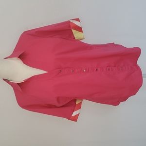 NY&Co Pink Snap Button Shirt